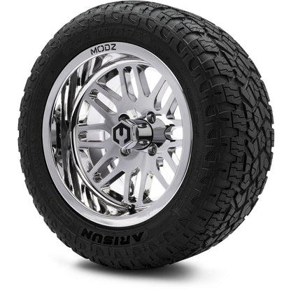 MODZ® 14" Mayhem Chrome Wheels & Off-Road Tires Combo