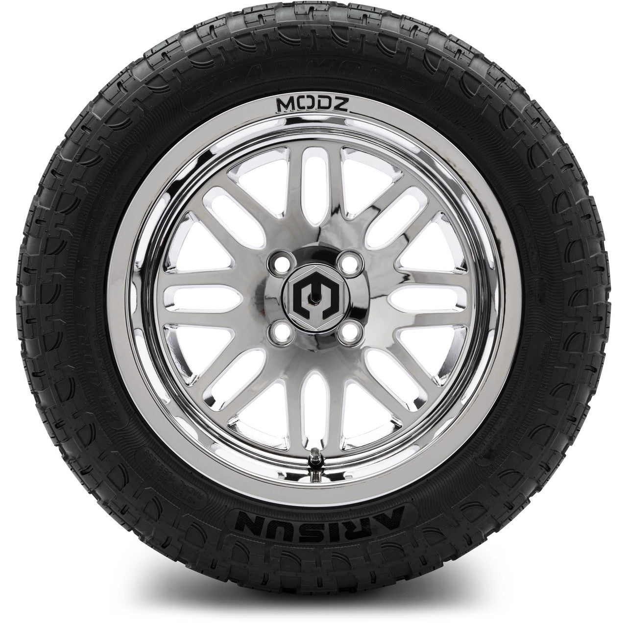 MODZ® 14" Mayhem Chrome Wheels & Off-Road Tires Combo