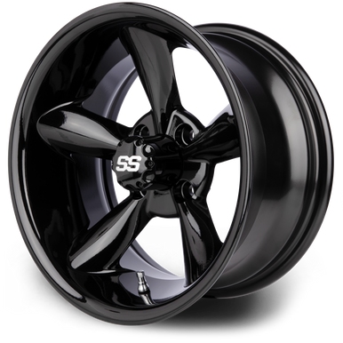 MODZ® God Father Glossy Black 14" Golf Cart Wheel
