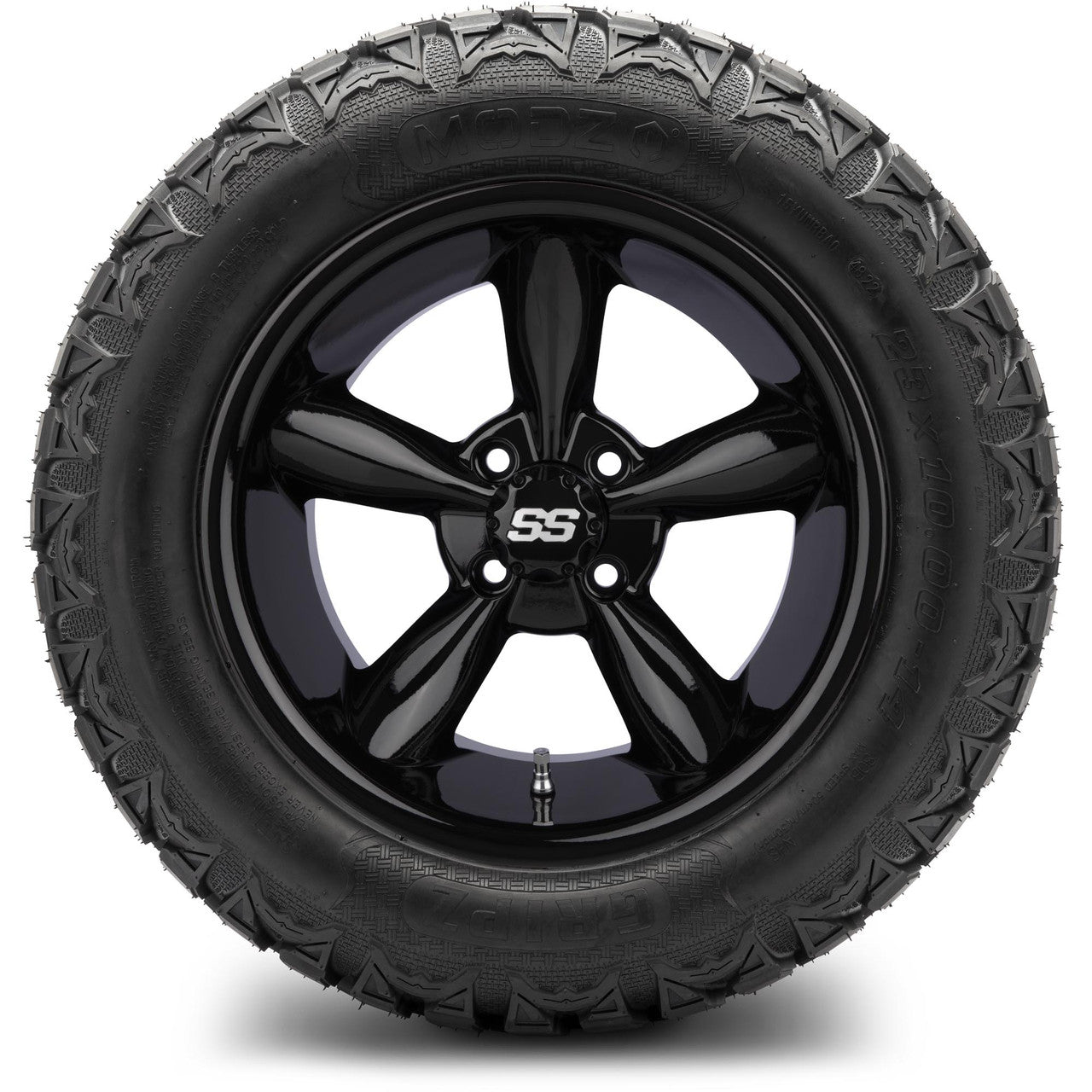 MODZ® 14" Godfather Glossy Black Wheels & Off-Road Tires Combo