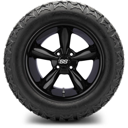 MODZ® 14" Godfather Glossy Black Wheels & Off-Road Tires Combo
