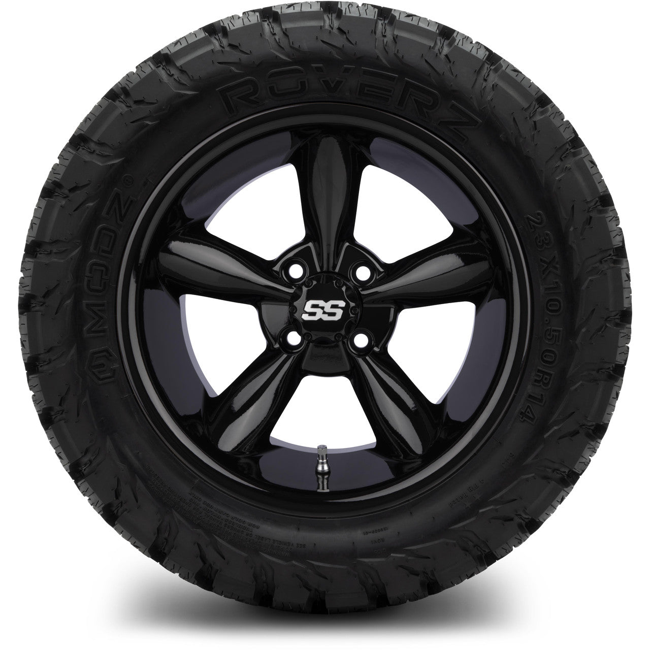 MODZ® 14" Godfather Glossy Black Wheels & Off-Road Tires Combo