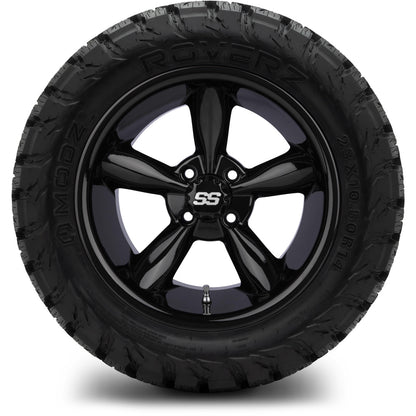 MODZ® 14" Godfather Glossy Black Wheels & Off-Road Tires Combo