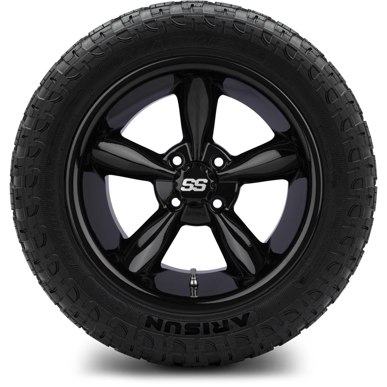 MODZ® 14" Godfather Glossy Black Wheels & Off-Road Tires Combo