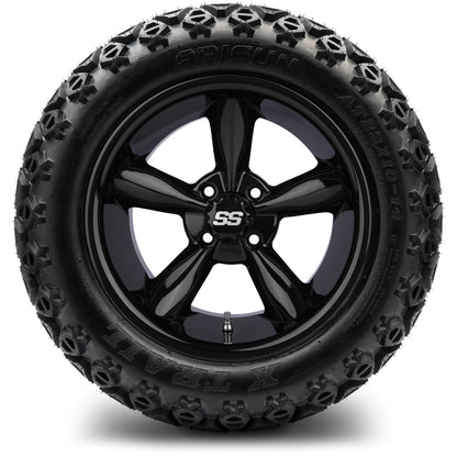MODZ® 14" Godfather Glossy Black Wheels & Off-Road Tires Combo