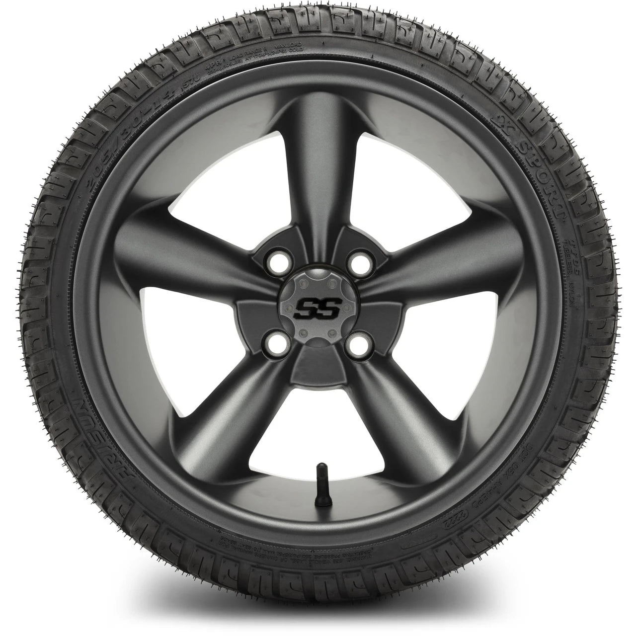 MODZ® 14" Godfather Gunmetal Wheels & Street Tires Combo