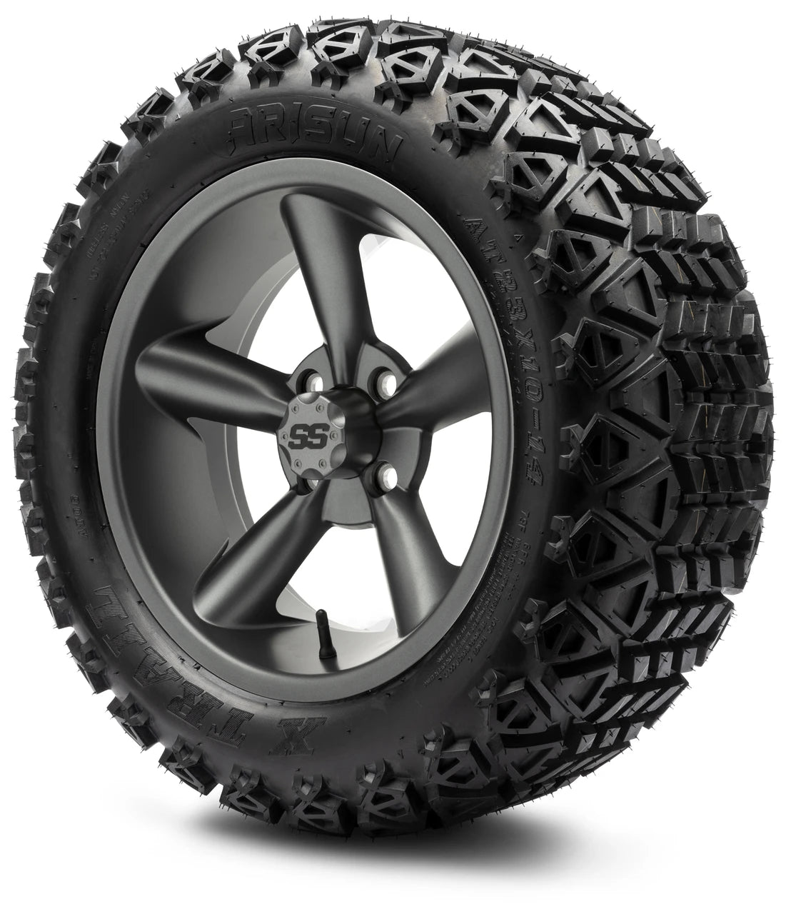 MODZ® 14" Godfather Gunmetal Wheels & Off-Road Tires Combo