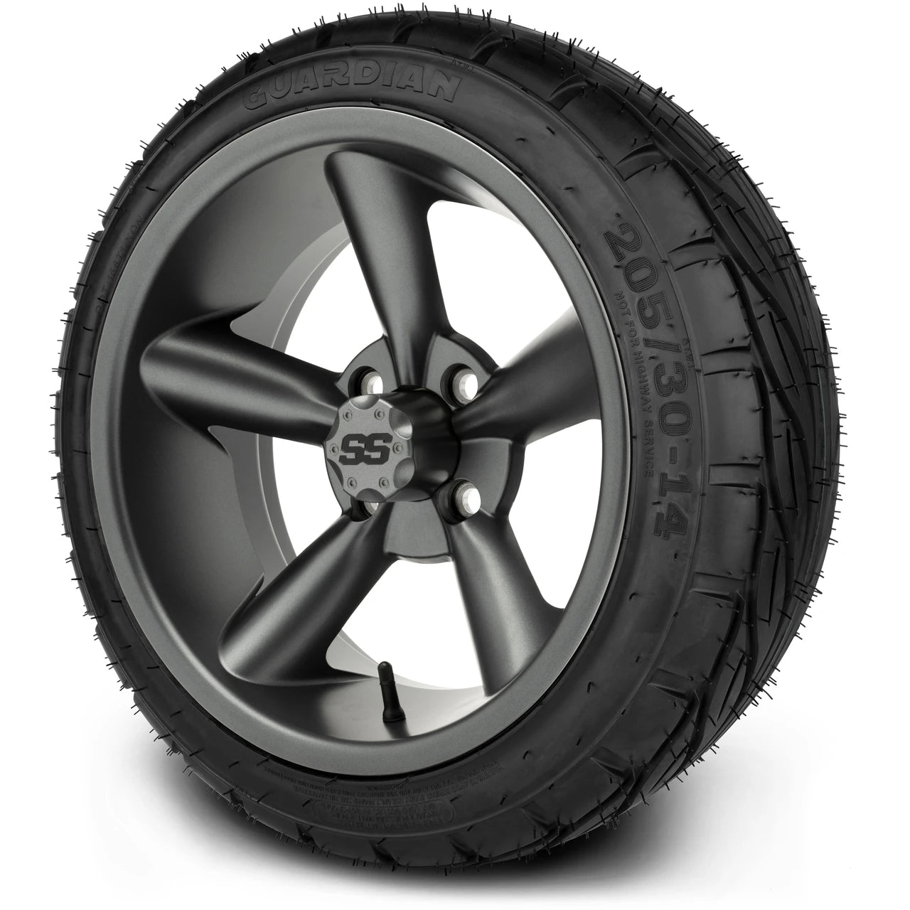 MODZ® 14" Godfather Gunmetal Wheels & Street Tires Combo
