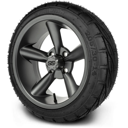 MODZ® 14" Godfather Gunmetal Wheels & Street Tires Combo