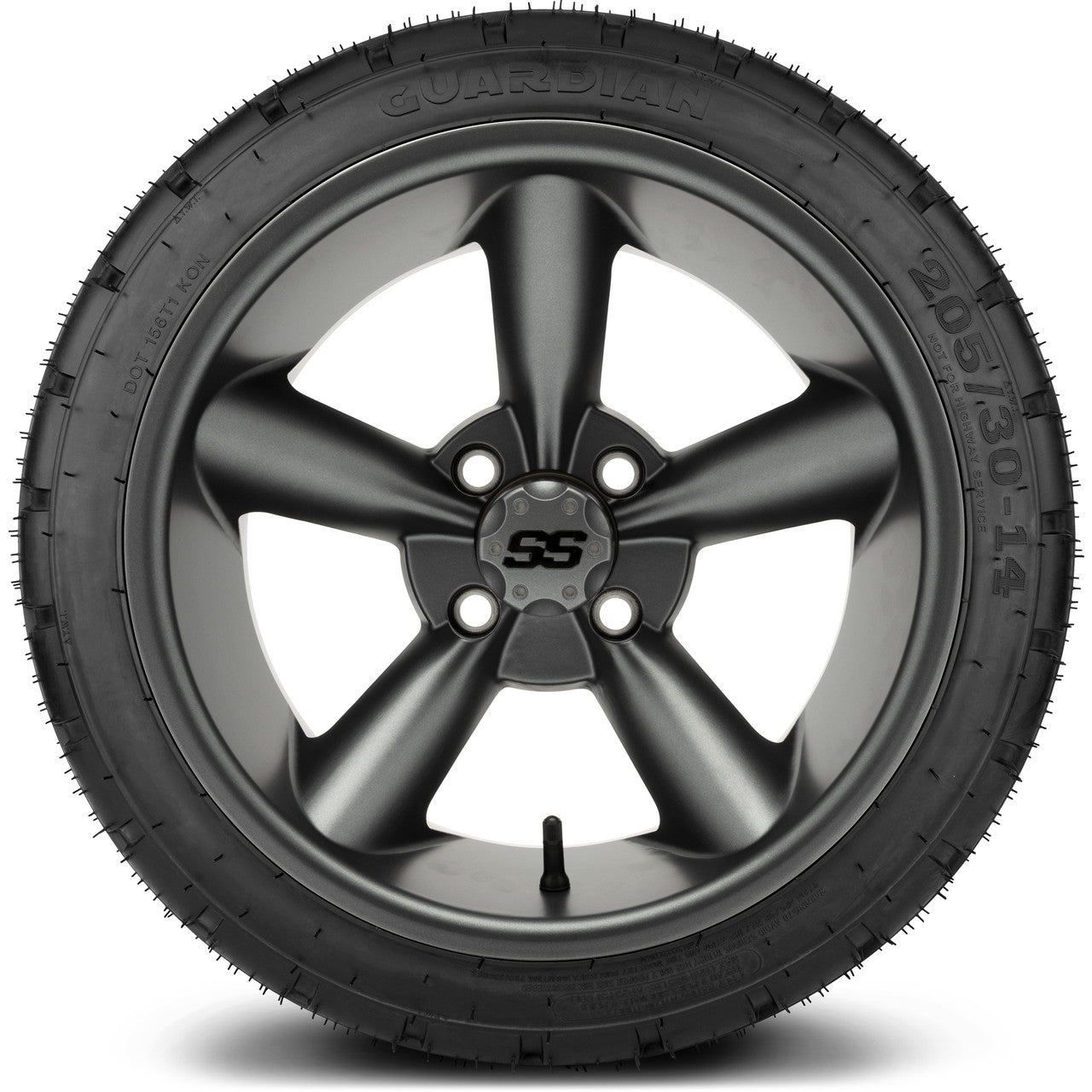 MODZ® 14" Godfather Gunmetal Wheels & Street Tires Combo