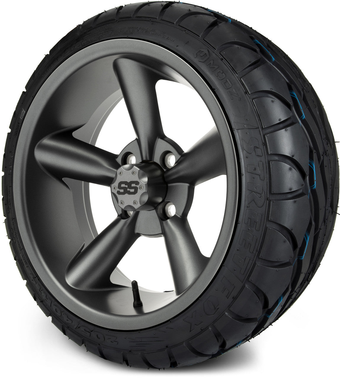MODZ® 14" Godfather Gunmetal Wheels & Street Tires Combo