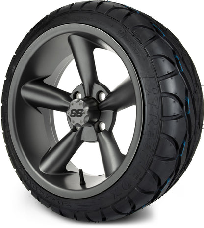 MODZ® 14" Godfather Gunmetal Wheels & Street Tires Combo