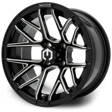 MODZ® Matrix Glossy Black Ball Mill 14" Golf Cart Wheel