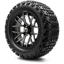 MODZ® 14" Matrix Glossy Black Ball Mill Wheels & Off-Road Tires Combo