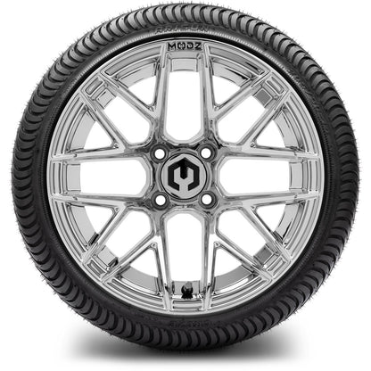 MODZ® 14" Matrix Chrome Wheels & Street Tires Combo