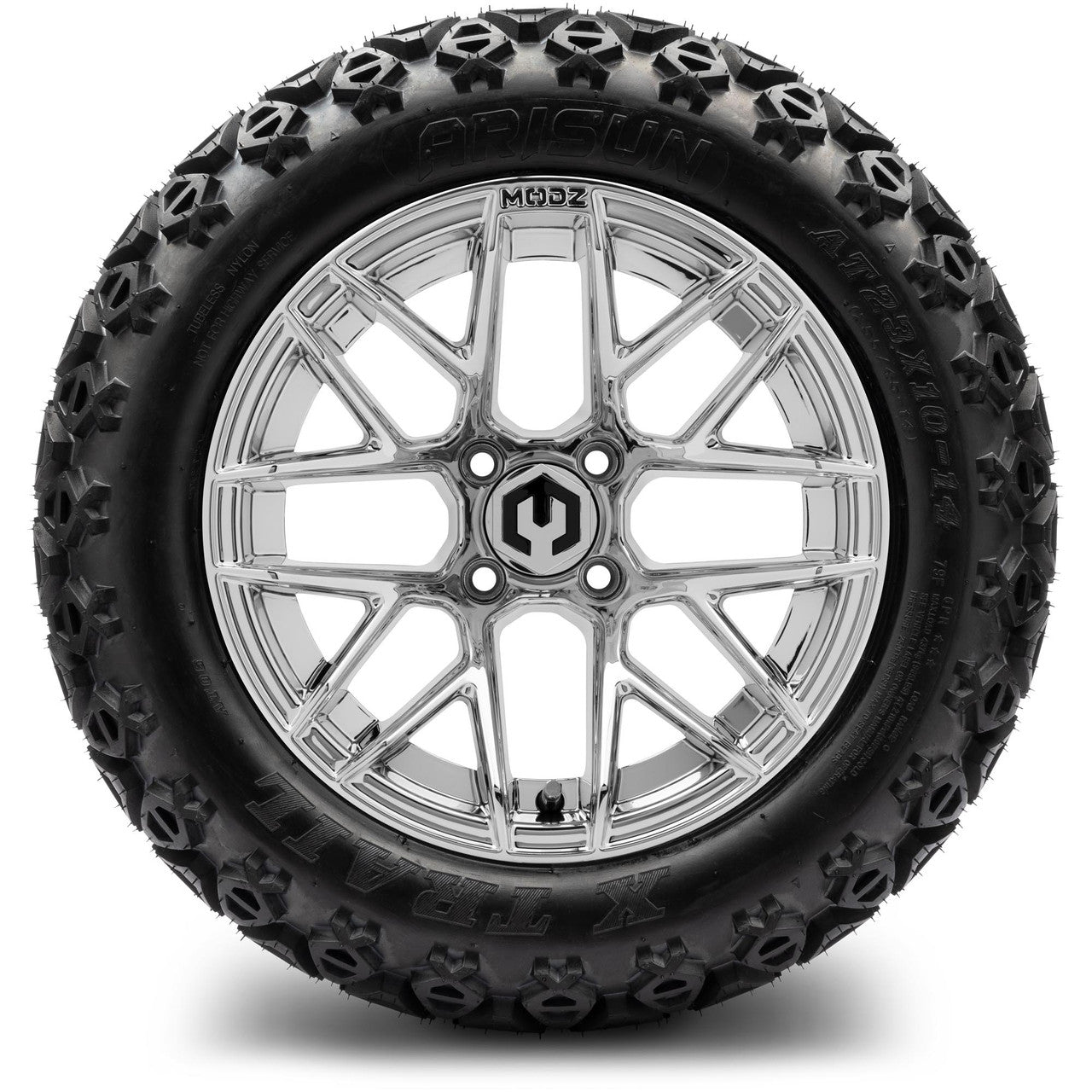 MODZ® 14" Matrix Chrome Wheels & Off-Road Tires Combo