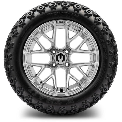 MODZ® 14" Matrix Chrome Wheels & Off-Road Tires Combo