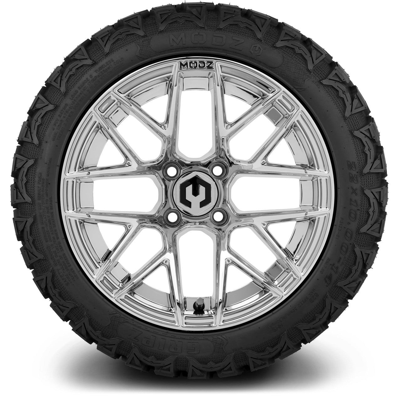 MODZ® 14" Matrix Chrome Wheels & Off-Road Tires Combo