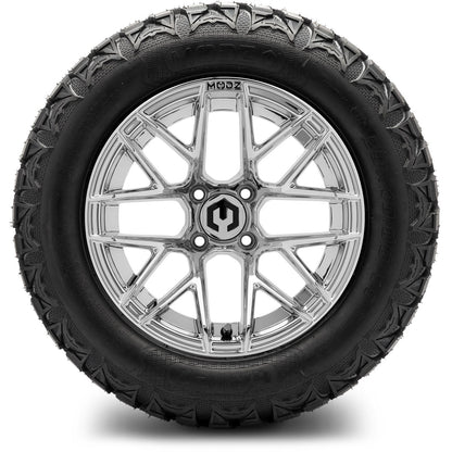 MODZ® 14" Matrix Chrome Wheels & Off-Road Tires Combo