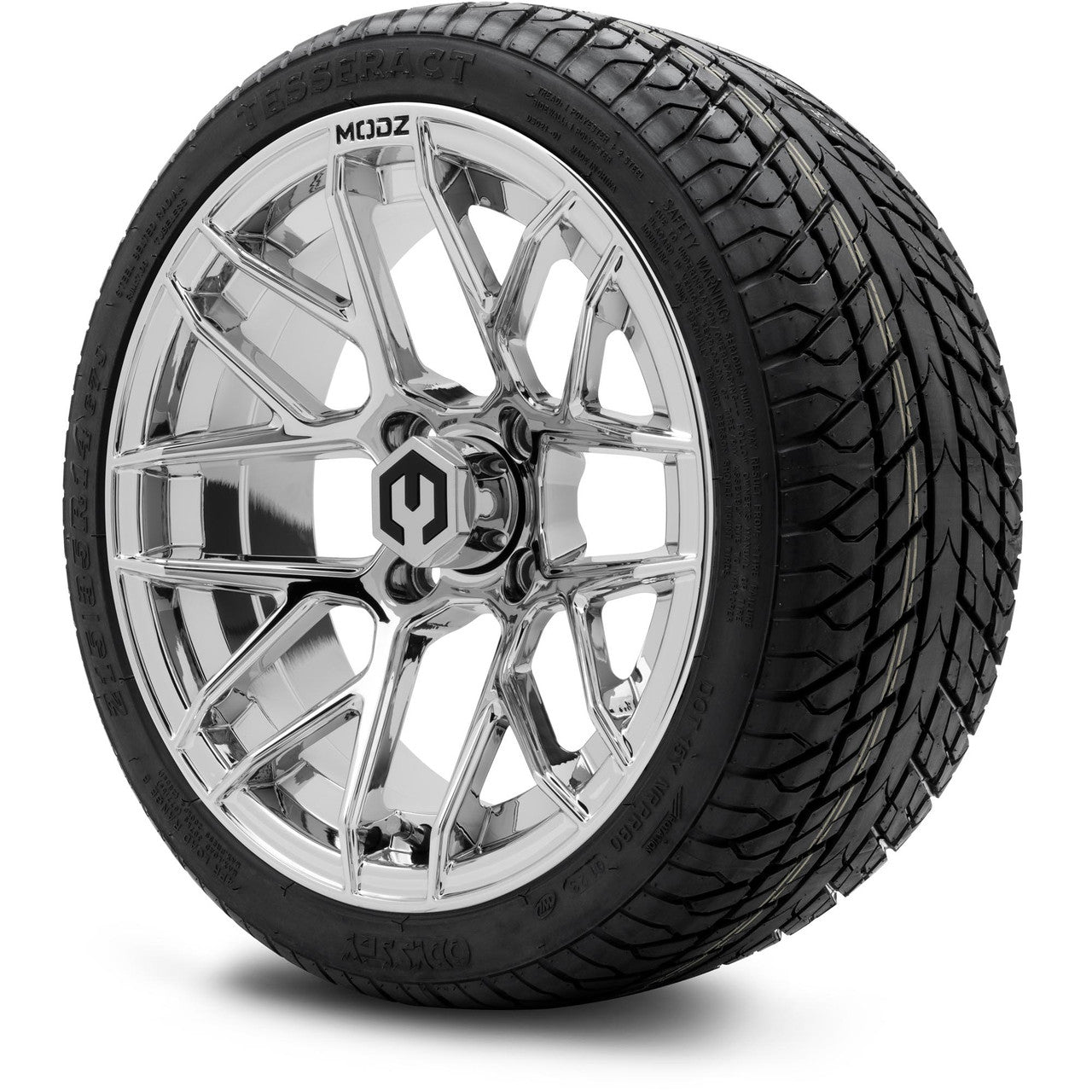 MODZ® 14" Matrix Chrome Wheels & Street Tires Combo