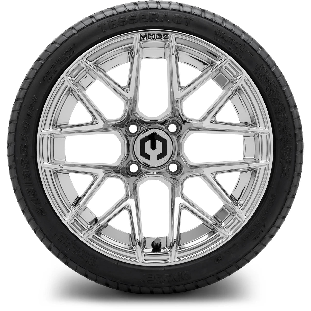 MODZ® 14" Matrix Chrome Wheels & Street Tires Combo