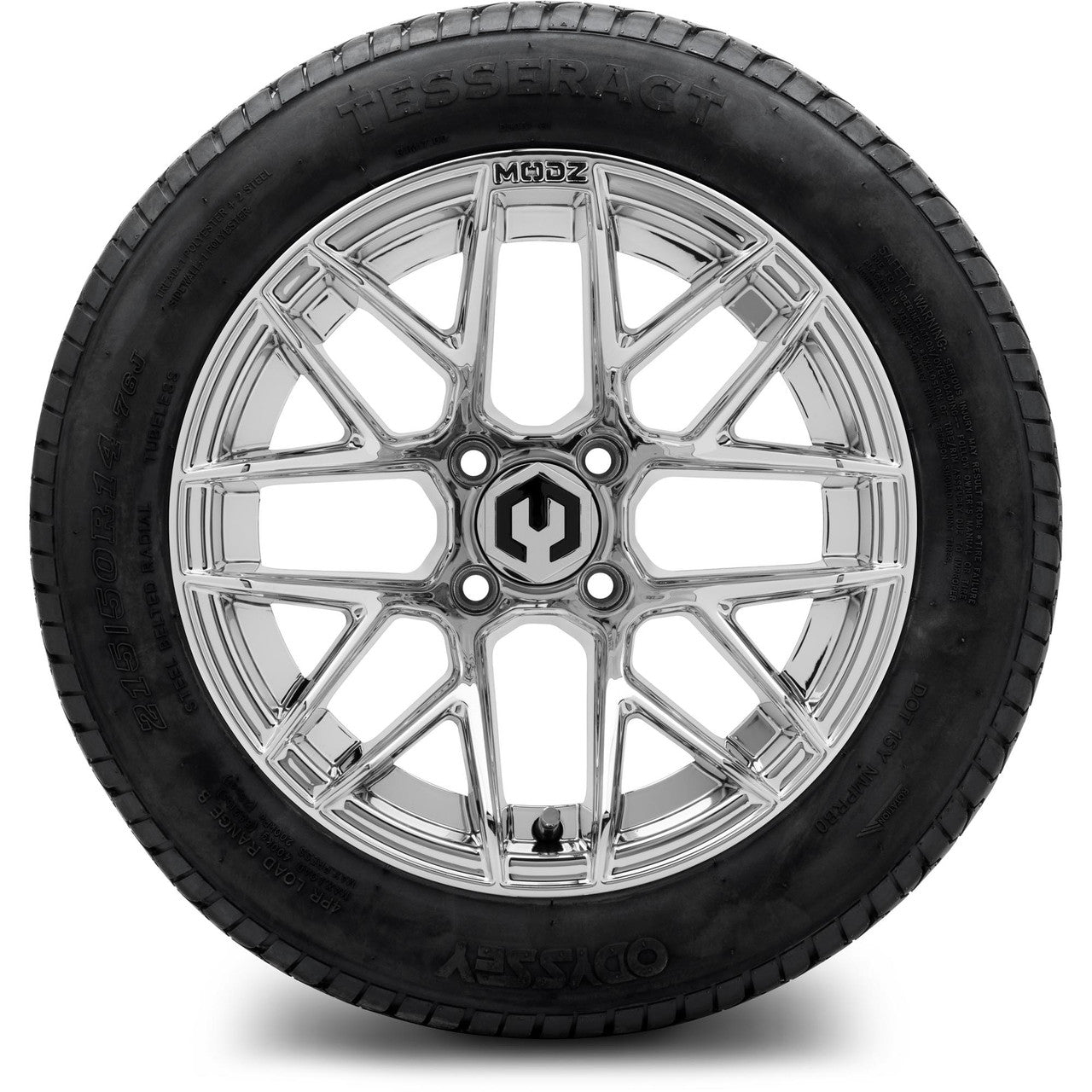MODZ® 14" Matrix Chrome Wheels & Street Tires Combo