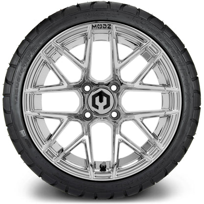 MODZ® 14" Matrix Chrome Wheels & Street Tires Combo