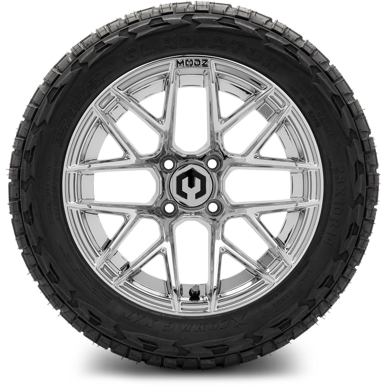 MODZ® 14" Matrix Chrome Wheels & Off-Road Tires Combo