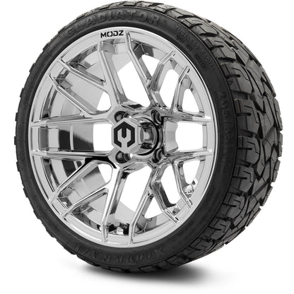 MODZ® 14" Matrix Chrome Wheels & Off-Road Tires Combo