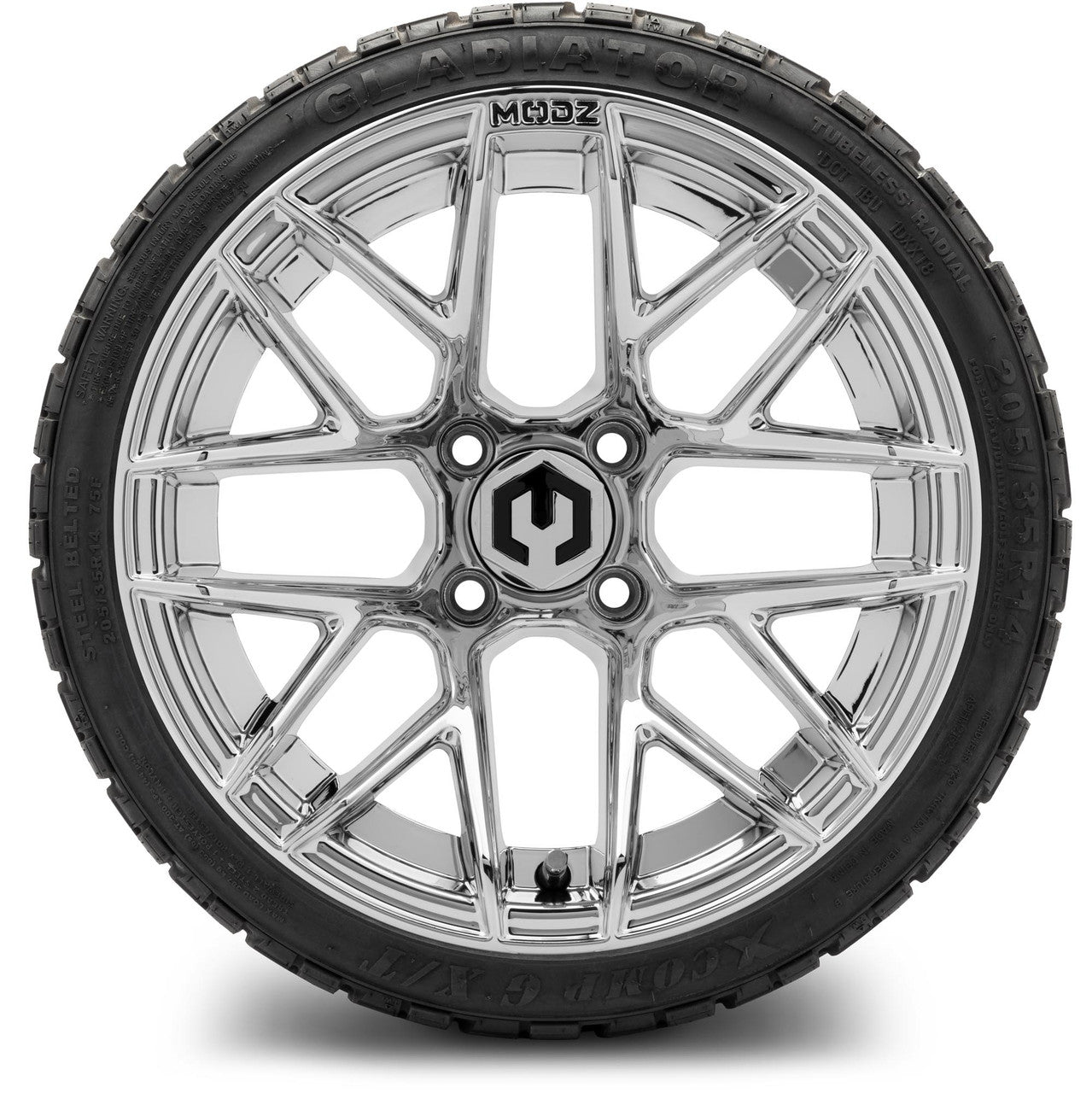 MODZ® 14" Matrix Chrome Wheels & Off-Road Tires Combo