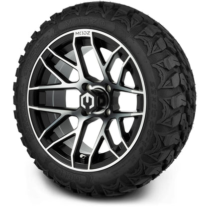 MODZ® 14" Matrix Machined Black Wheels & Off-Road Tires Combo
