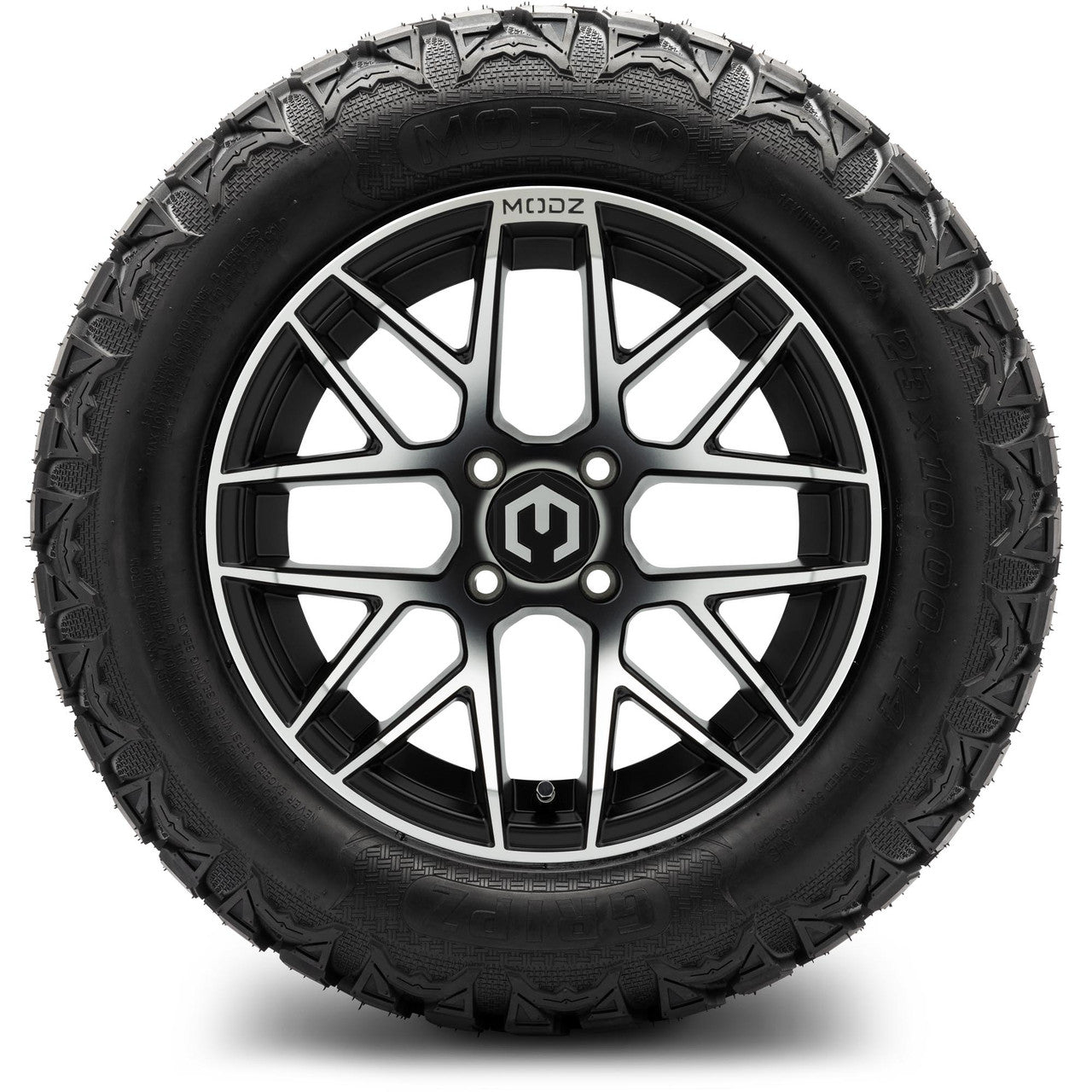 MODZ® 14" Matrix Machined Black Wheels & Off-Road Tires Combo