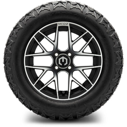 MODZ® 14" Matrix Machined Black Wheels & Off-Road Tires Combo