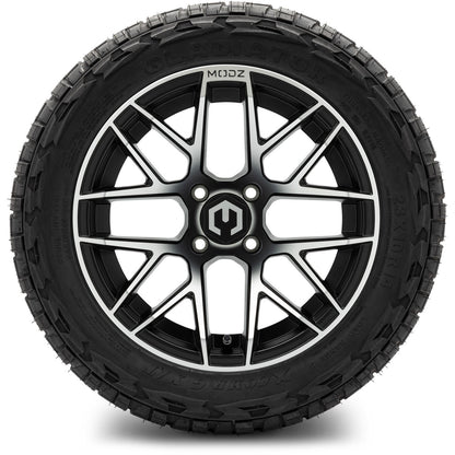 MODZ® 14" Matrix Machined Black Wheels & Off-Road Tires Combo