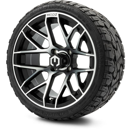 MODZ® 14" Matrix Machined Black Wheels & Off-Road Tires Combo