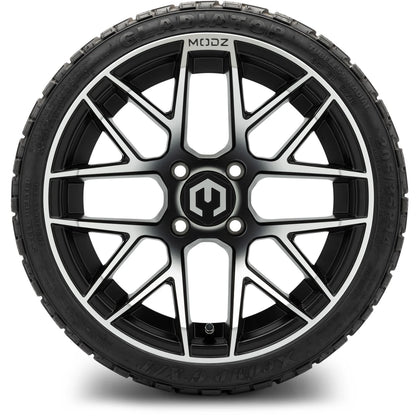 MODZ® 14" Matrix Machined Black Wheels & Off-Road Tires Combo