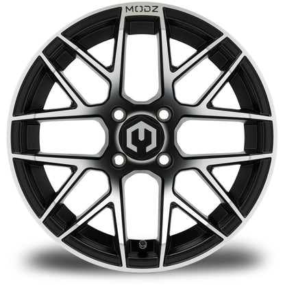 MODZ® Matrix Machine Black 14" Golf Cart Wheel