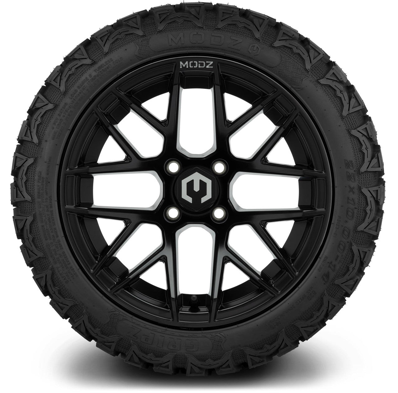 MODZ® 14" Matrix Matte Black Wheels & Off-Road Tires Combo