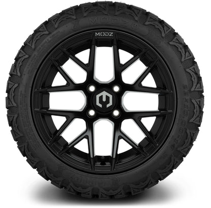 MODZ® 14" Matrix Matte Black Wheels & Off-Road Tires Combo