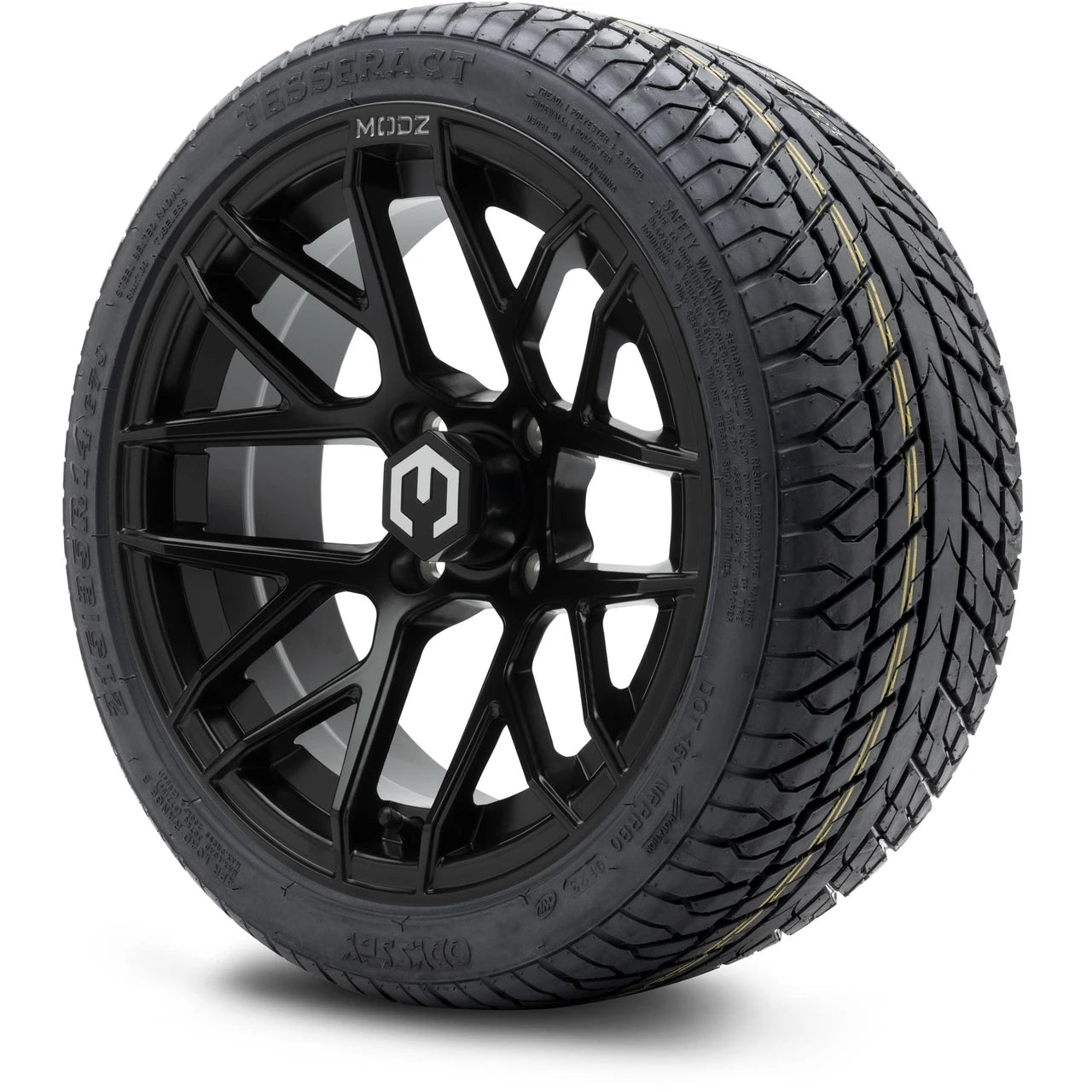 MODZ® 14" Matrix Matte Black Wheels & Street Tires Combo