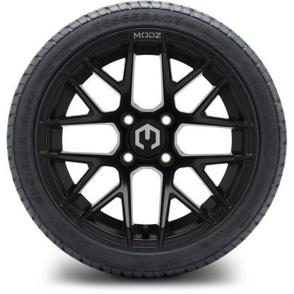 MODZ® 14" Matrix Matte Black Wheels & Street Tires Combo