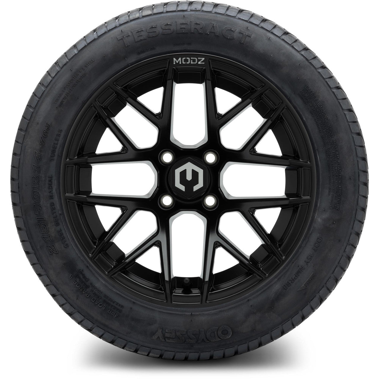 MODZ® 14" Matrix Matte Black Wheels & Street Tires Combo