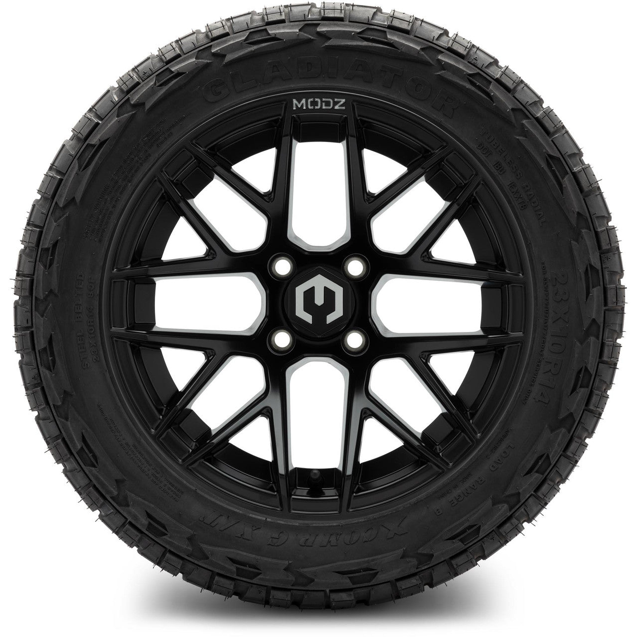 MODZ® 14" Matrix Matte Black Wheels & Off-Road Tires Combo