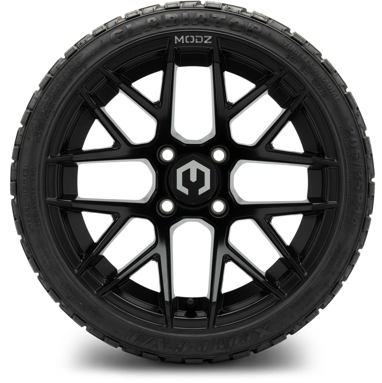 MODZ® 14" Matrix Matte Black Wheels & Off-Road Tires Combo