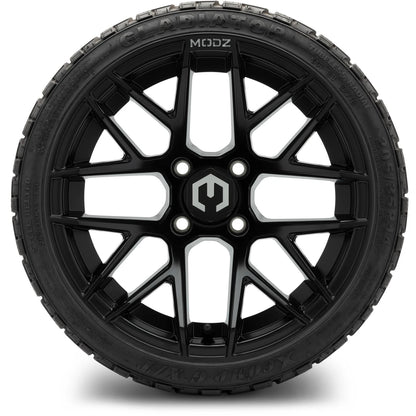 MODZ® 14" Matrix Matte Black Wheels & Off-Road Tires Combo