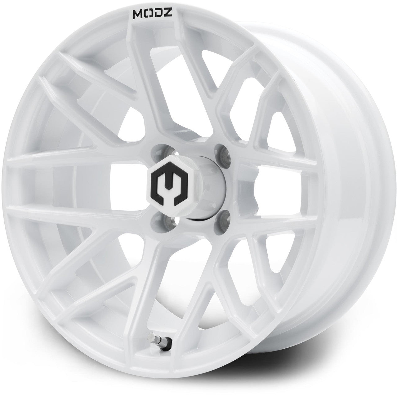 MODZ® Matrix Glossy White 14" Golf Cart Wheel