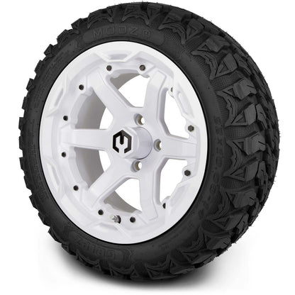 MODZ® 14" Gladiator Glossy White Wheels & Off-Road Tires Combo