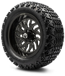 MODZ® 14" Carnage Glossy Black with Ball Mill Wheels & Off-Road Tires Combo