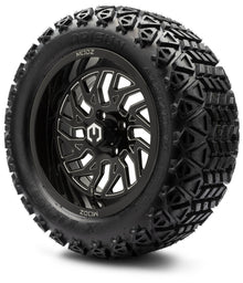 MODZ® 14" Carnage Glossy Black with Ball Mill Wheels & Off-Road Tires Combo