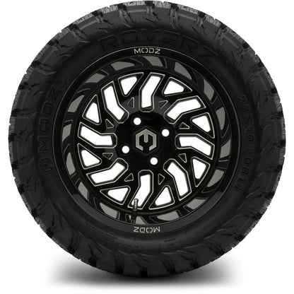 MODZ® 14" Carnage Glossy Black with Ball Mill Wheels & Off-Road Tires Combo
